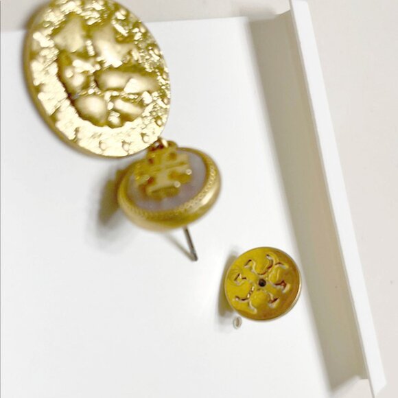 Tory Burch Coin Drop Earrings NWOT - Picture 7 of 8